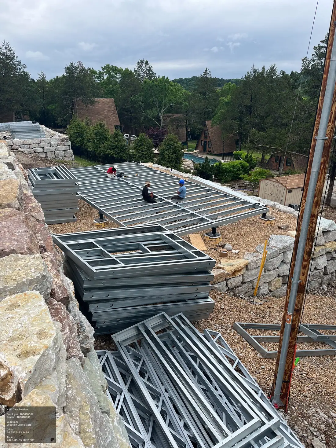 Compact prefab planning supported by real site staging context