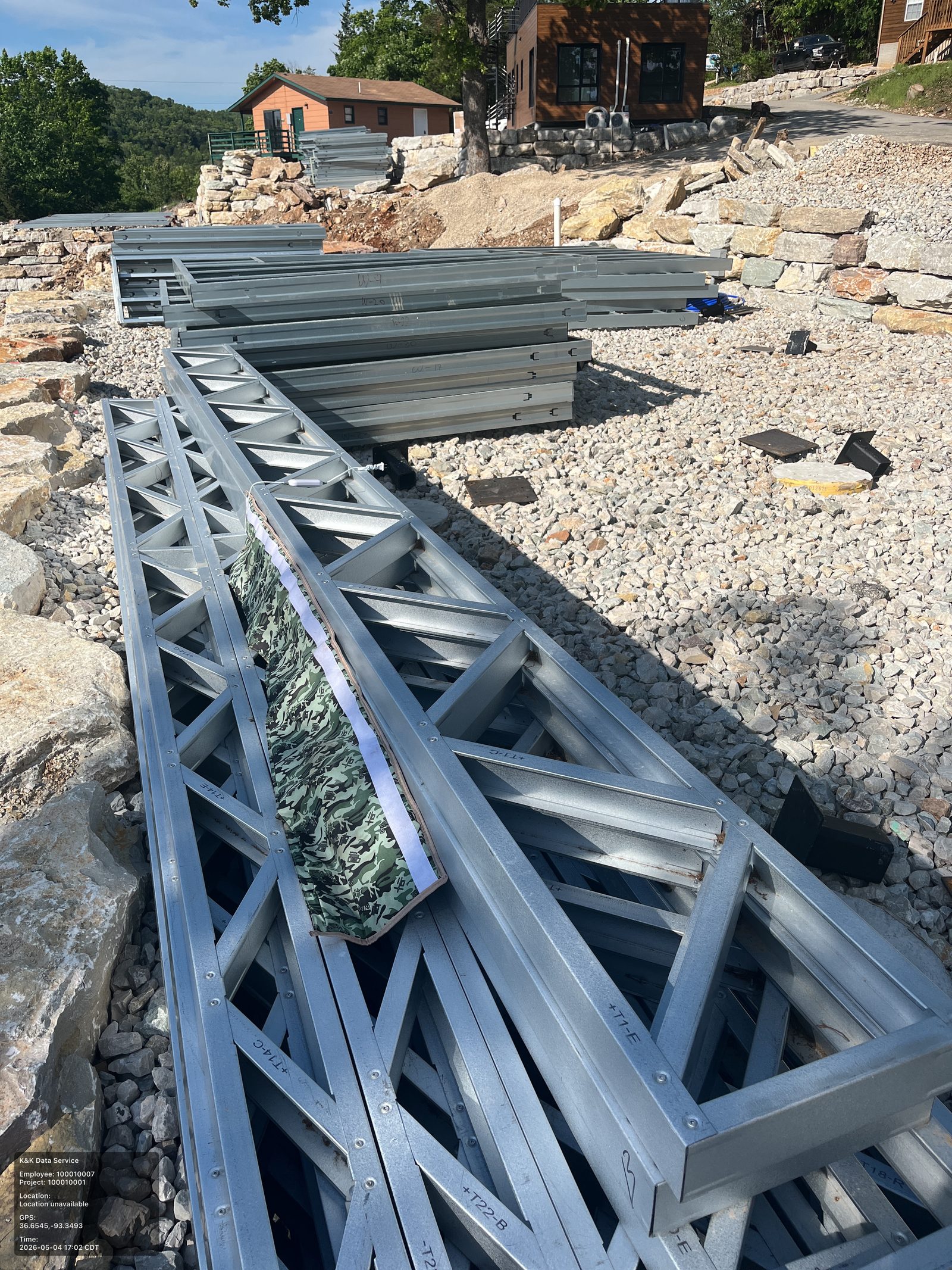 Steel member and connection detail used for prefab structural planning