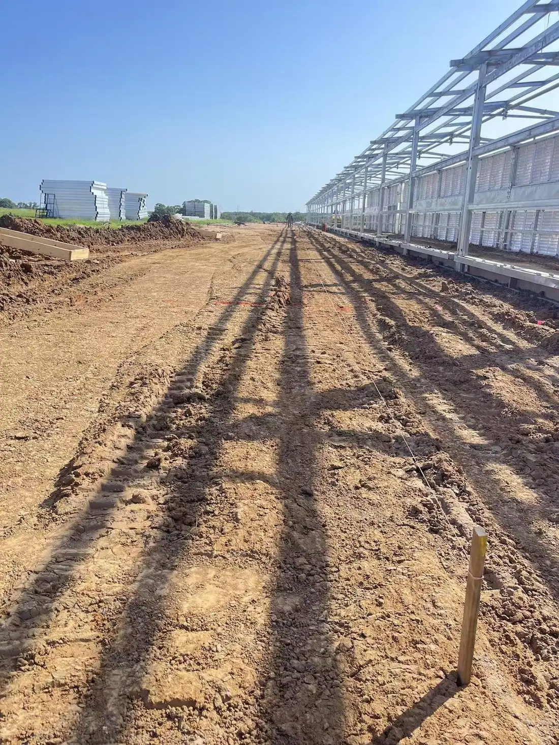 Civil corridor and site access conditions for data center field work