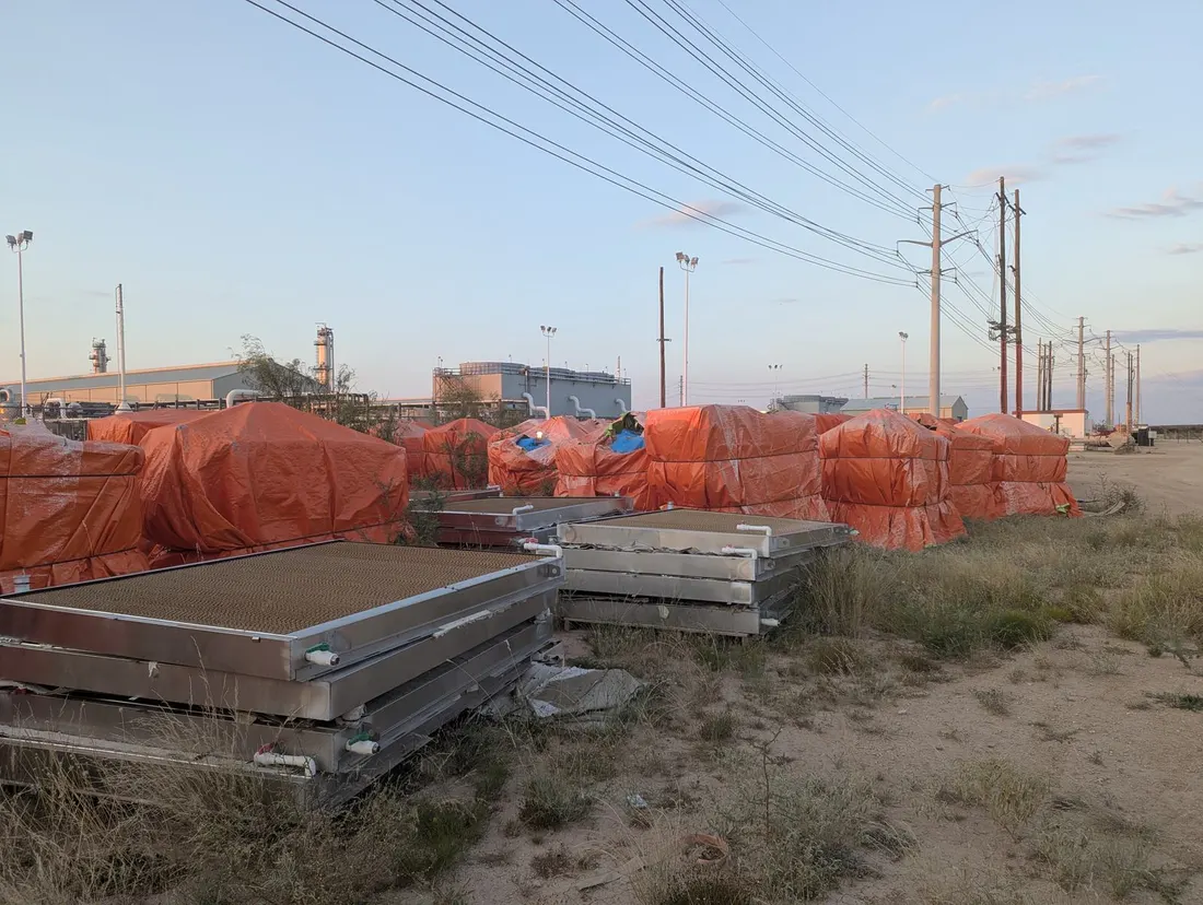 Field yard and modular infrastructure rows used for K&K's site readiness checklist download
