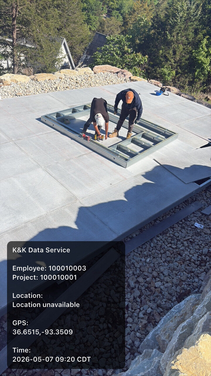 Floor platform prepared for wall installation