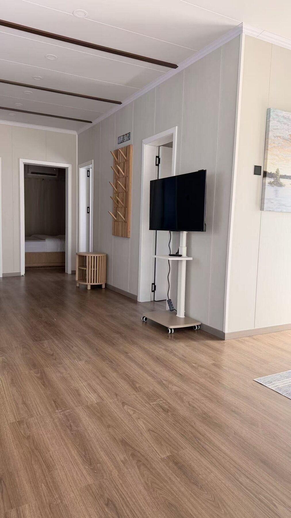 Completed hallway and connected rooms